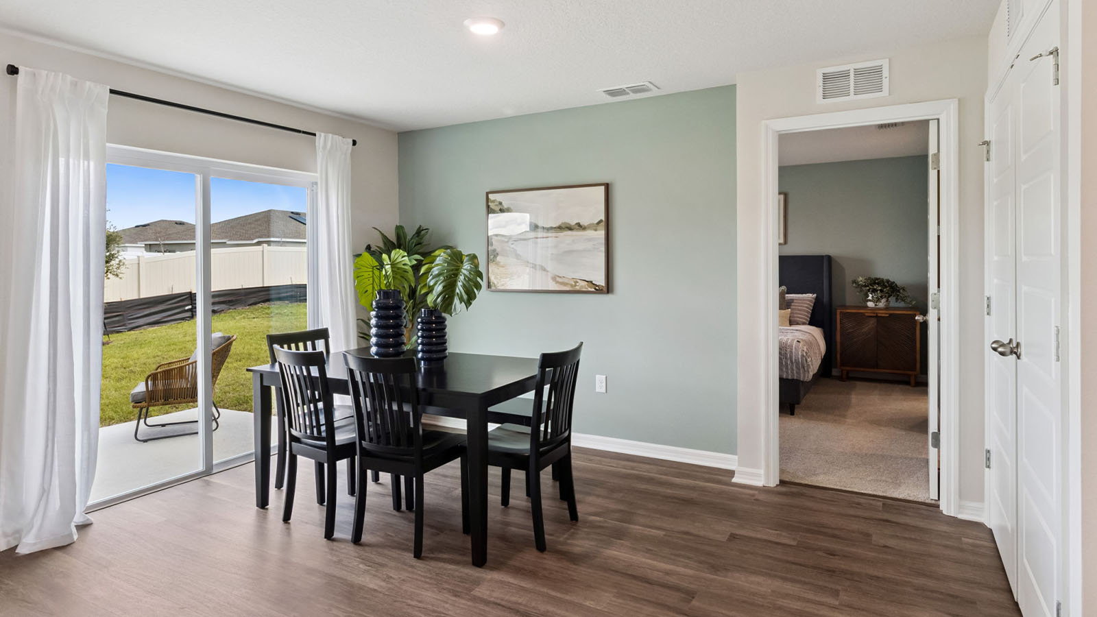 Dining area adjacent to the primary bedroom