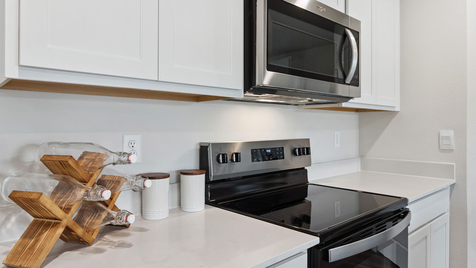Kitchen with stainless steel appliances