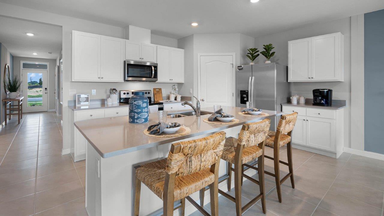 View of the entire kitchen space