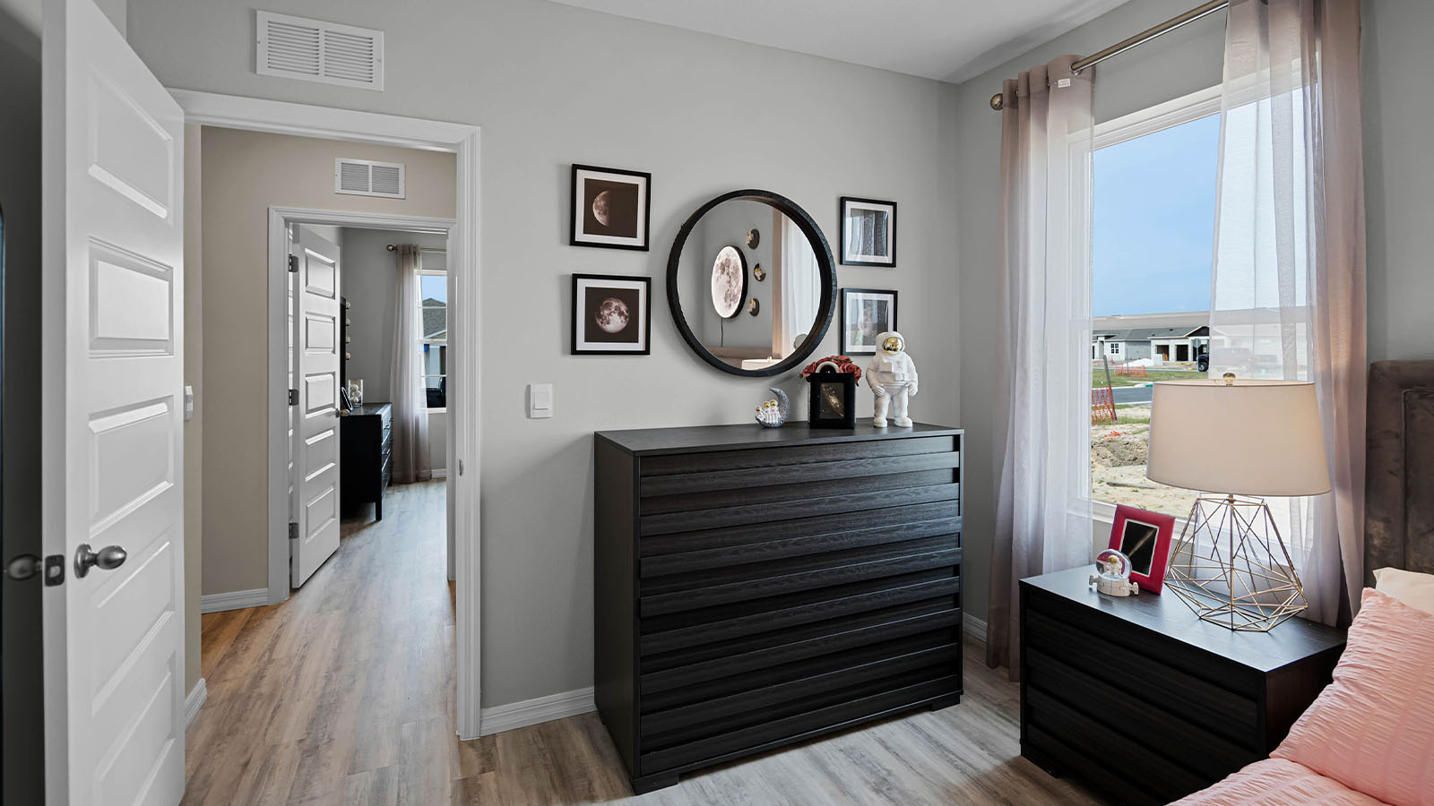 Guest bedroom with dresser