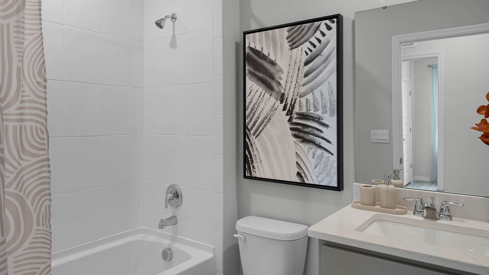 Guest bathroom with tub