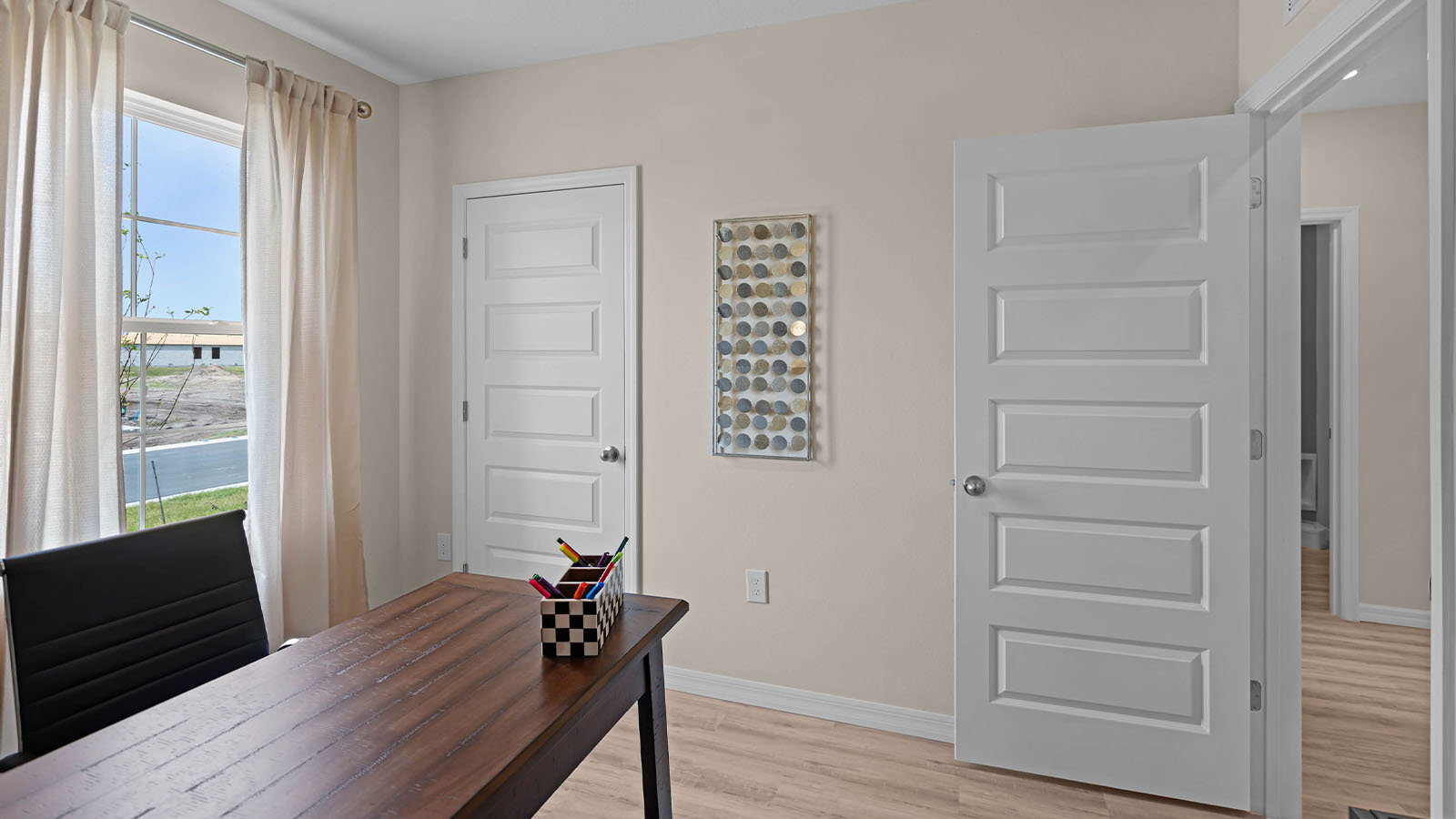 Office with closet