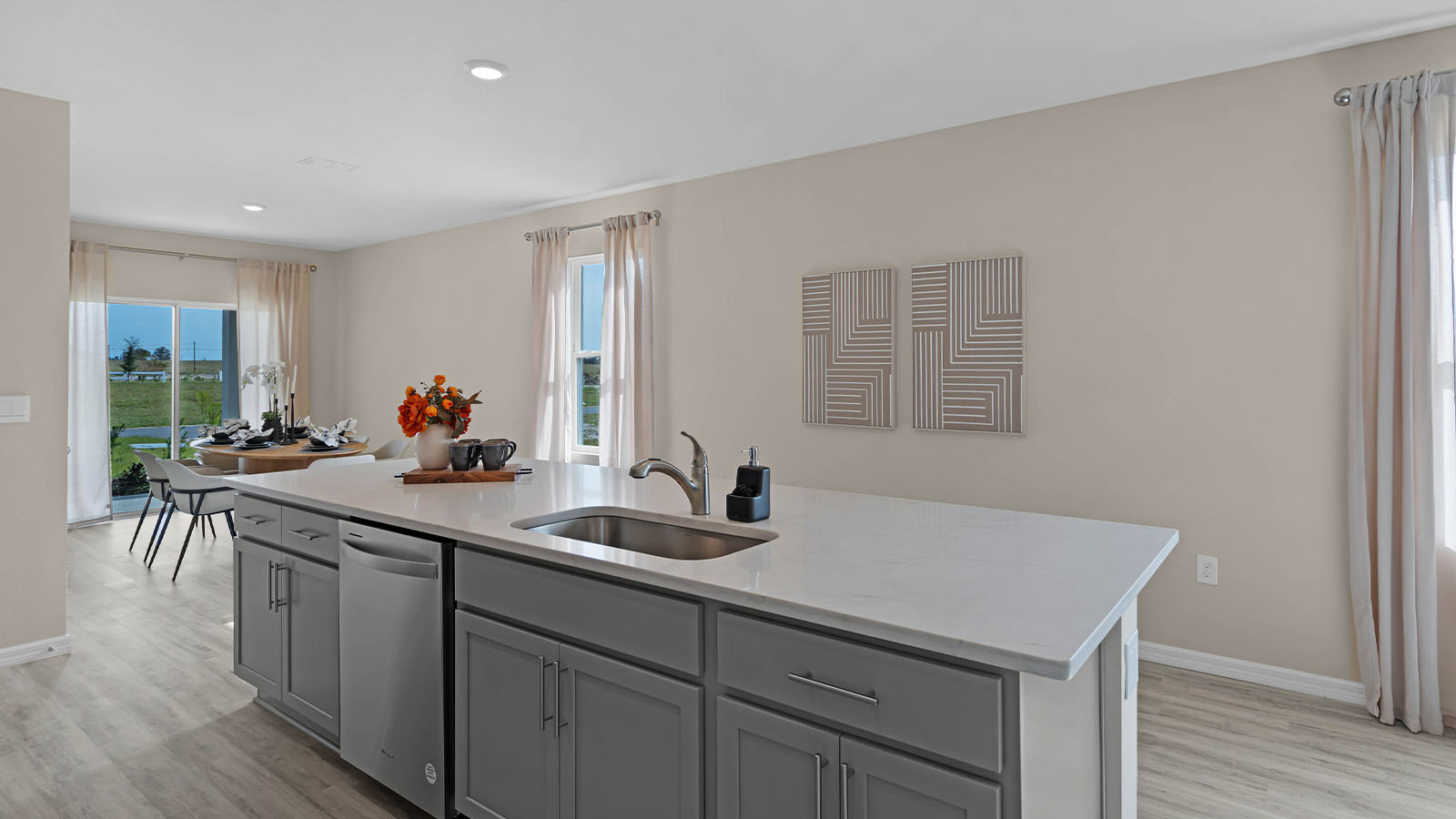 Kitchen island with sink