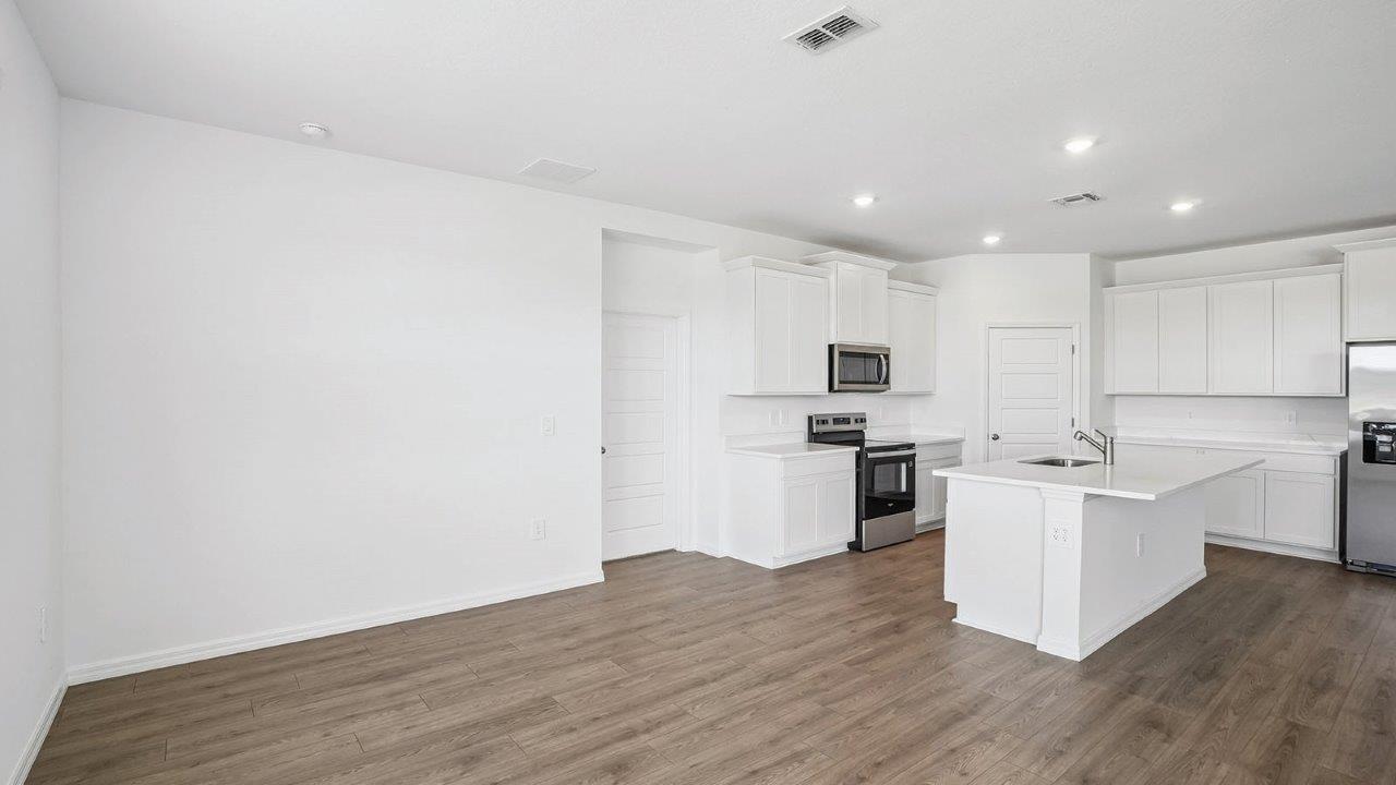 Dining room with view of kitchen