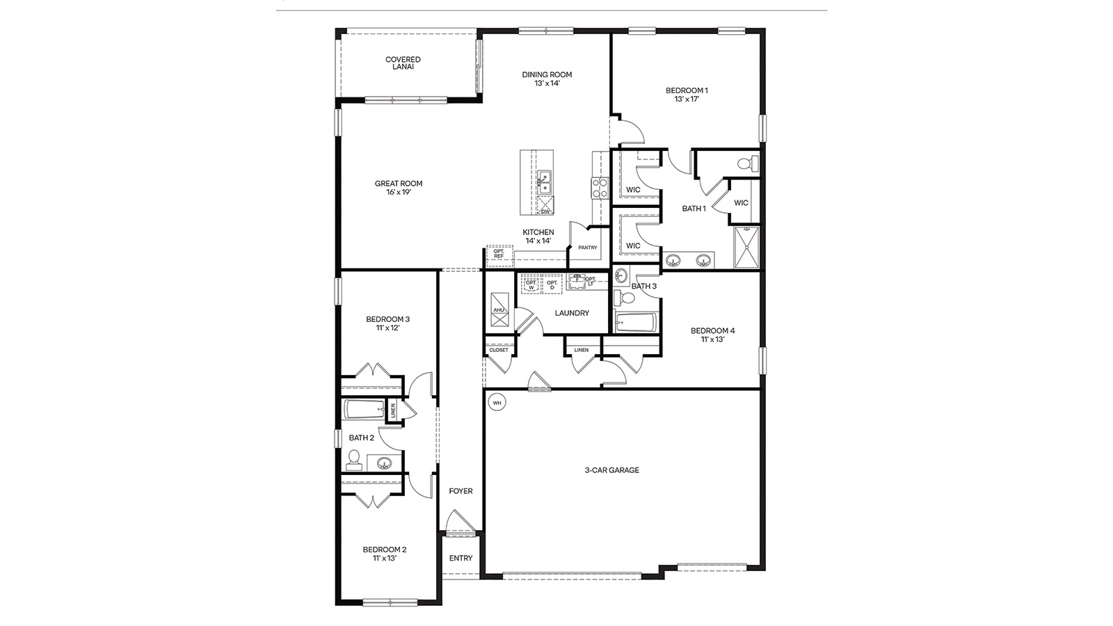 Floorplan with layout of the room and measurements