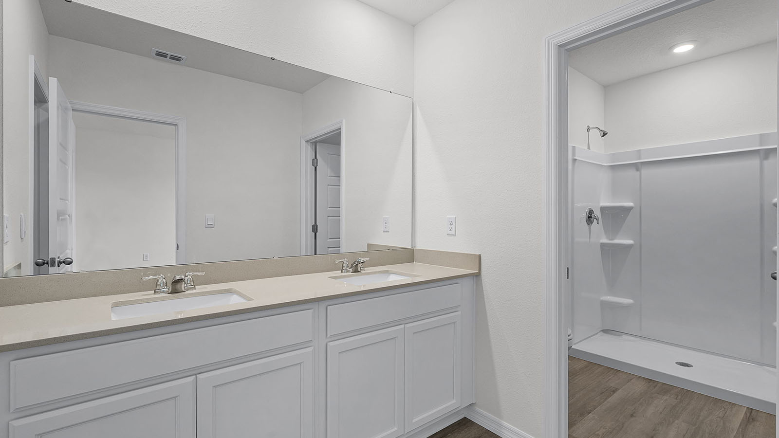 Primary bathroom with double sink