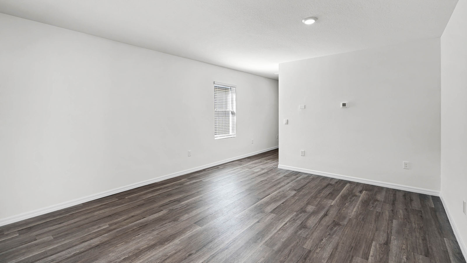 view of living room from the kitchen