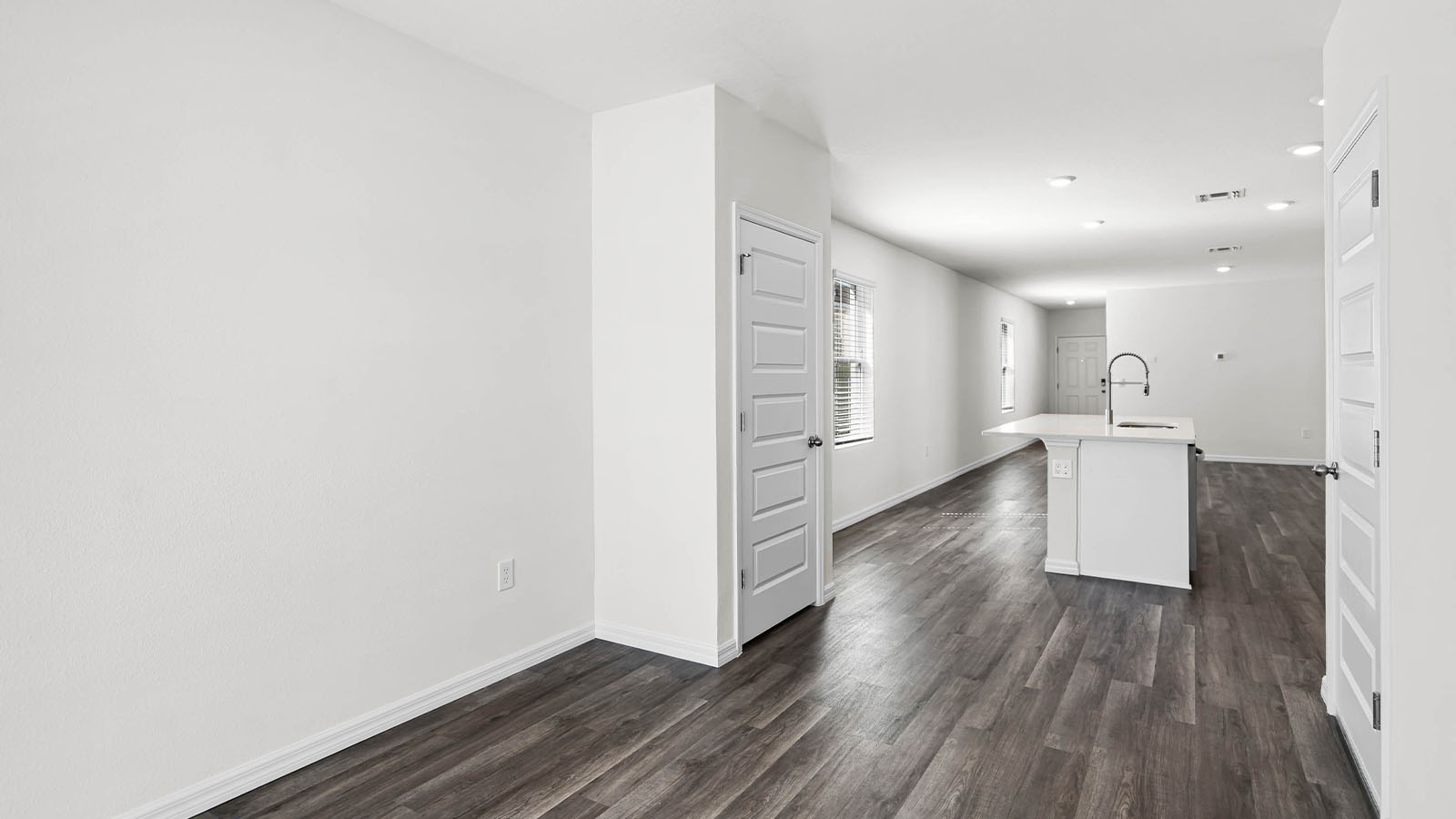 view from dining room showing pantry