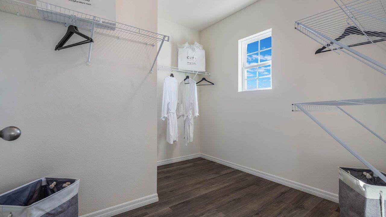 Primary bedroom oversized walk in closet
