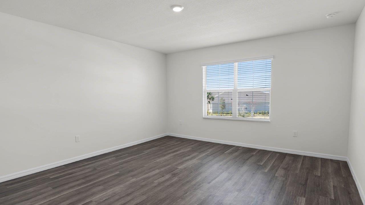 Living room with window to the backyard