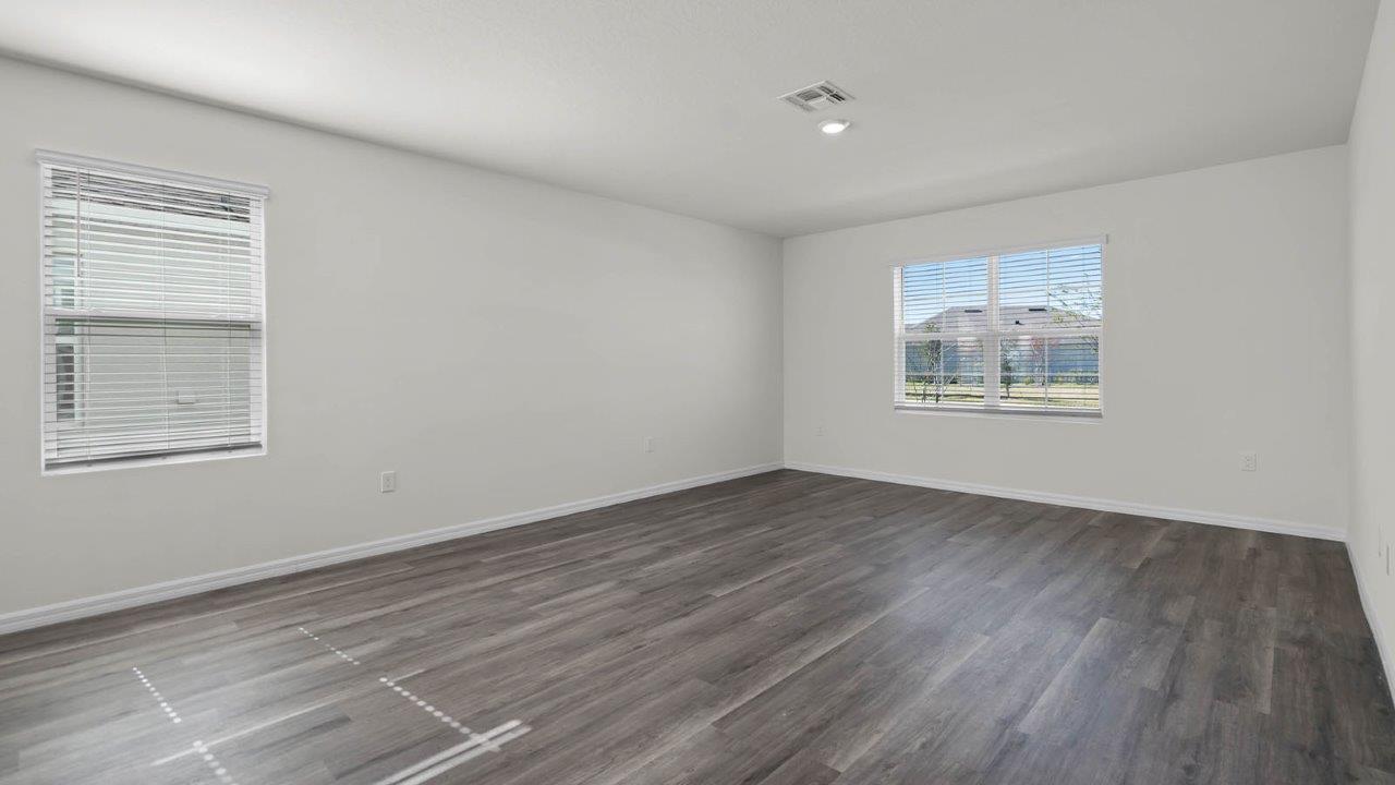 Living room with two windows