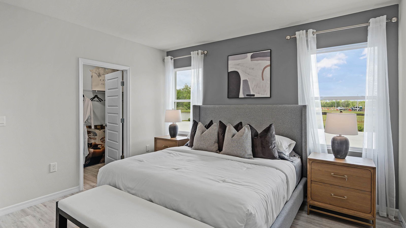 Primary bedroom with private bathroom