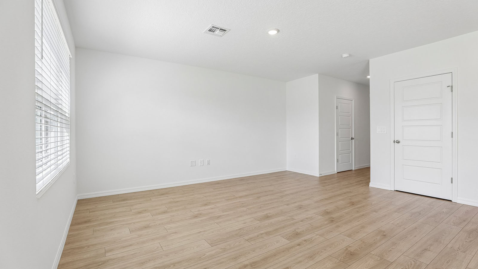 Living room with RevWood flooring