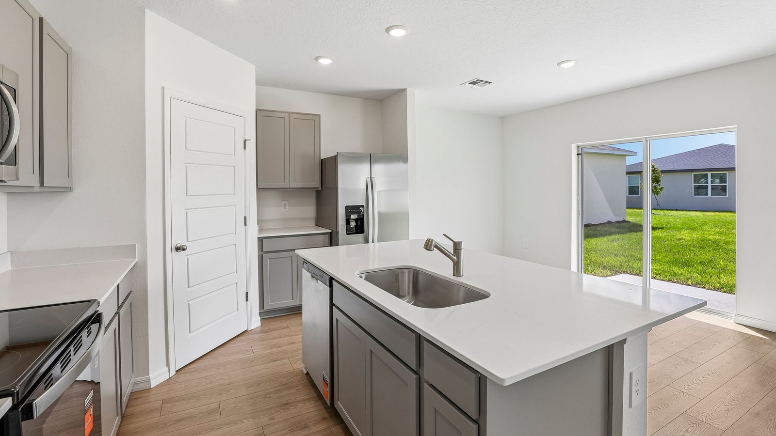 Kitchen island with eat in space