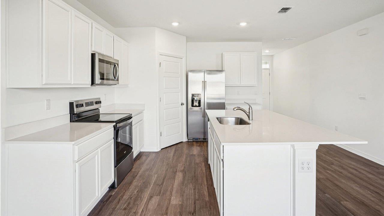 kitchen with quartz countertops