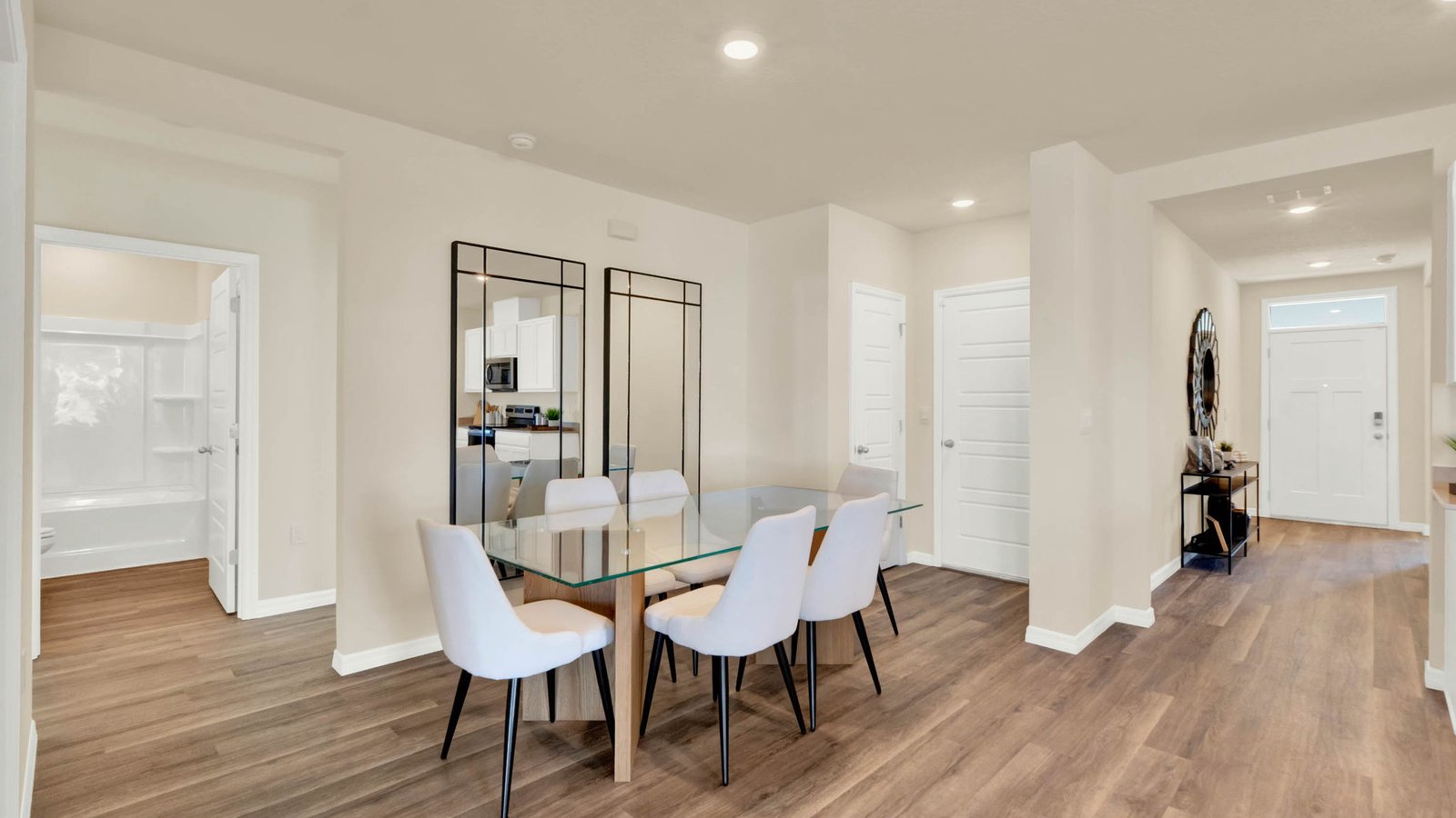 Dining room with large table and chairs