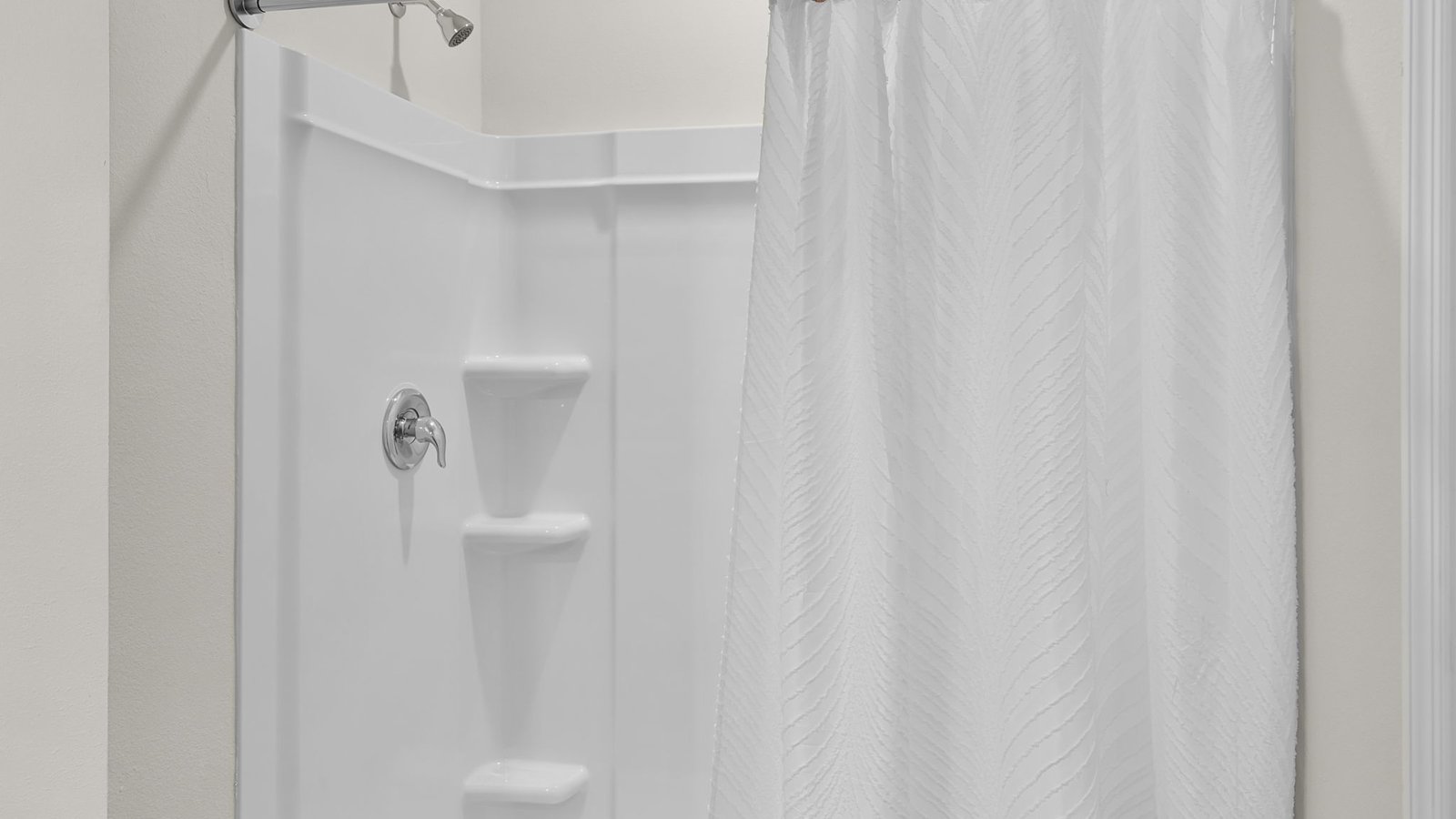 shower in primary bathroom