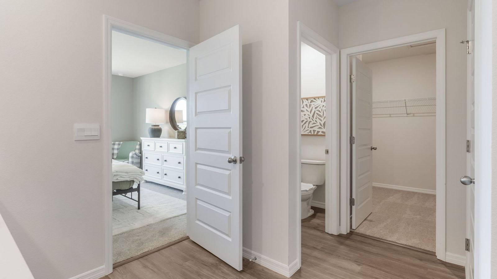 Primary bedroom bathroom with private toliet