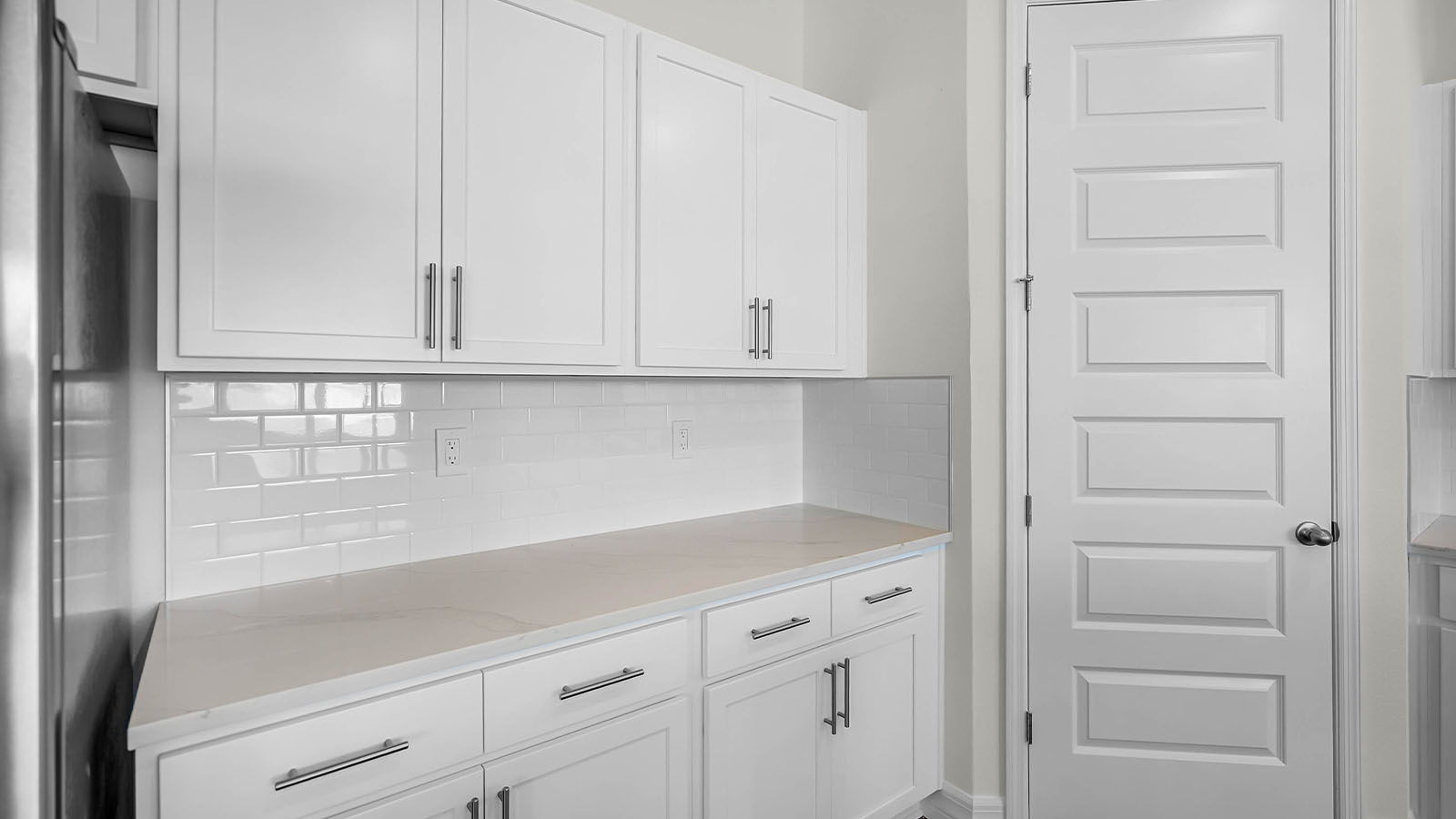 kitchen showing pantry door