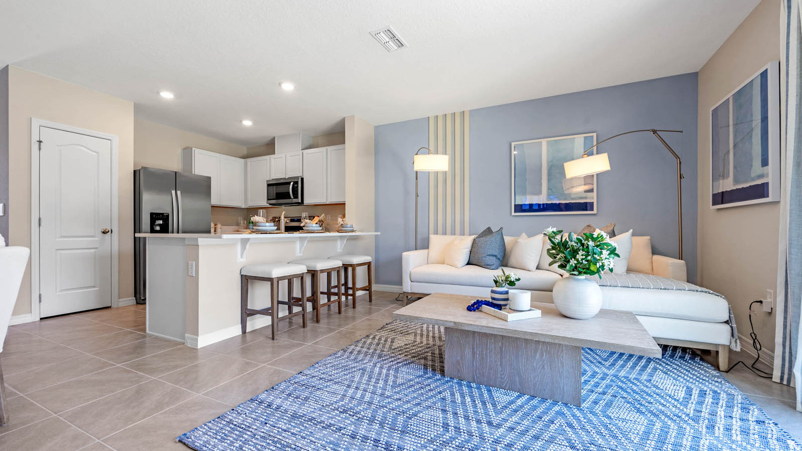 Living room and Kitchen overview