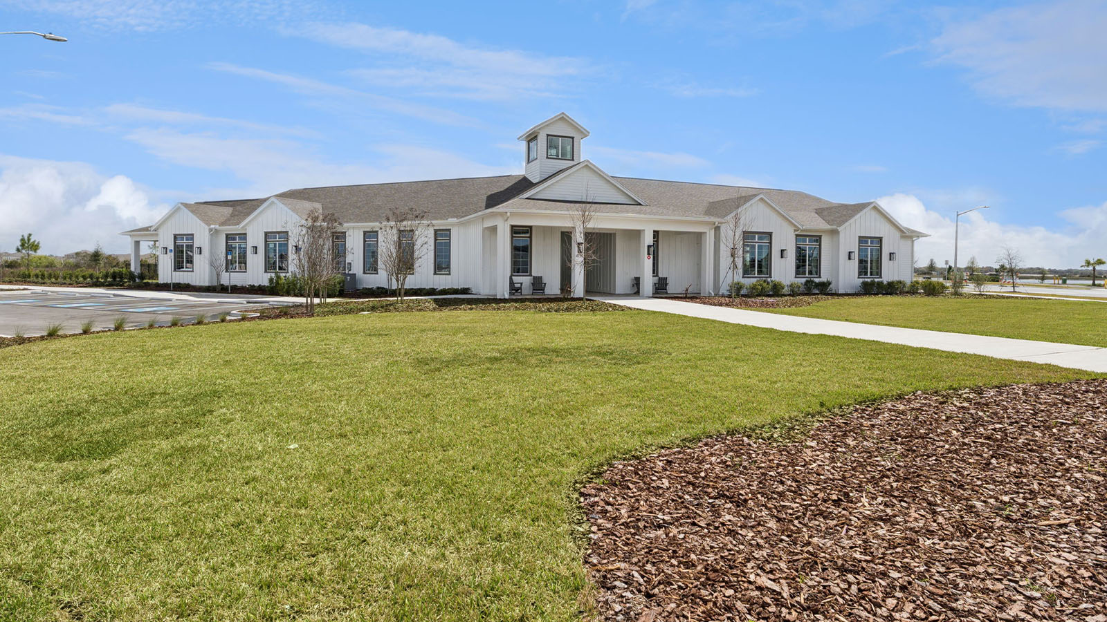 Exterior of the clubhouse