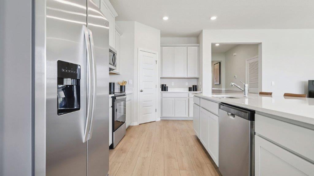 kitchen with fridge