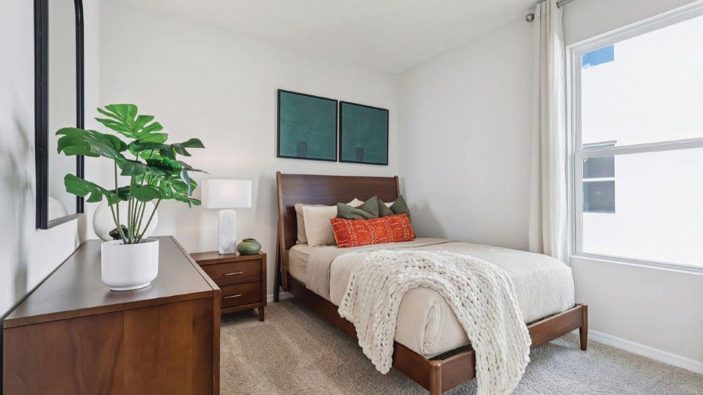 guest bedroom with full size bed