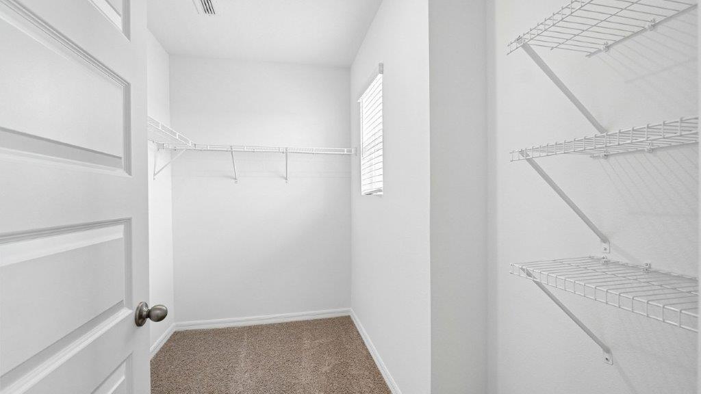 Walk in closet with natural light