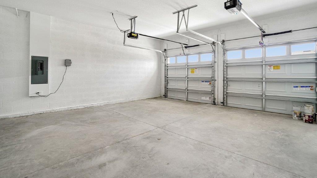 Garage with two garage doors