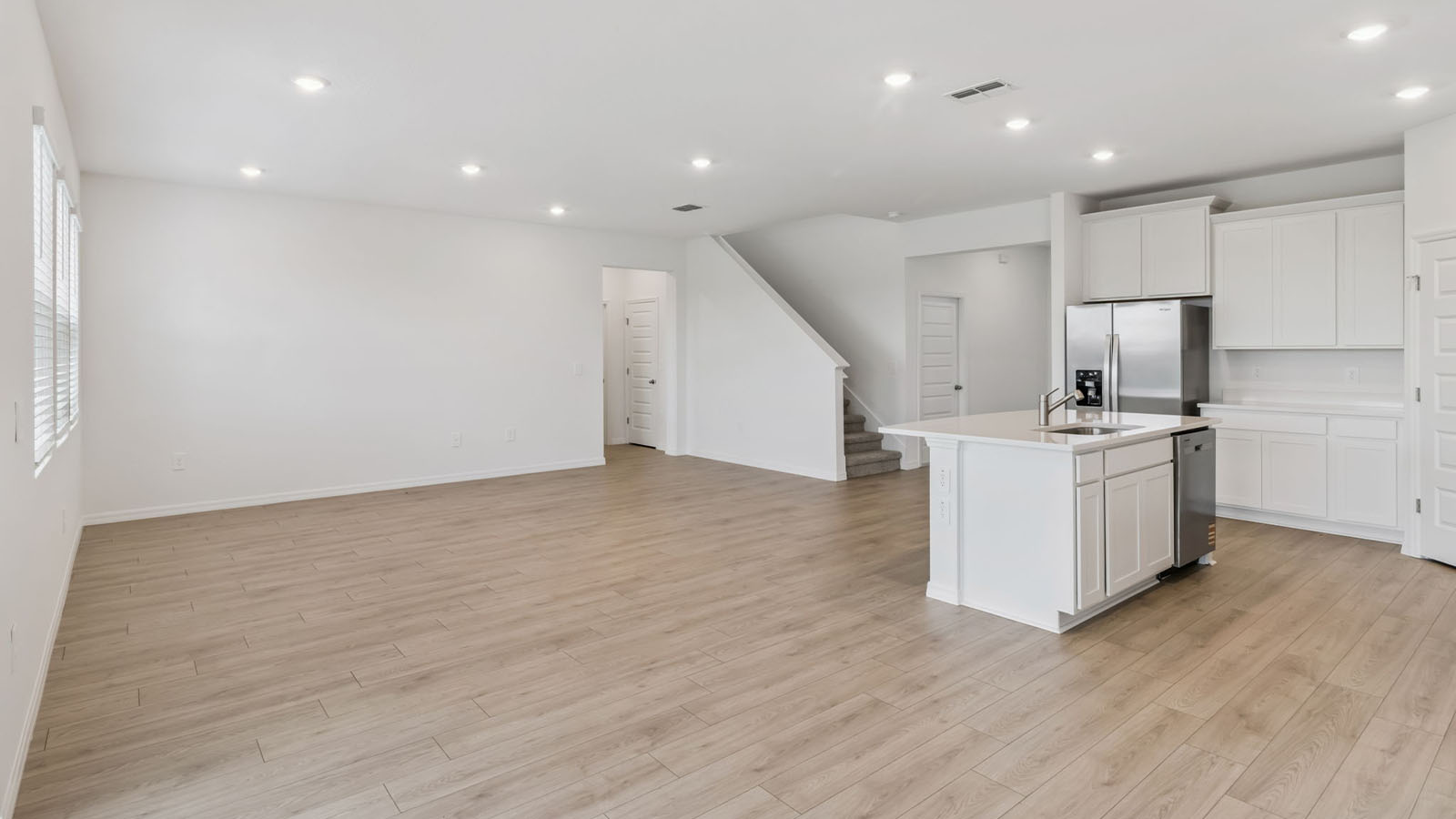 Spacious open concept living area