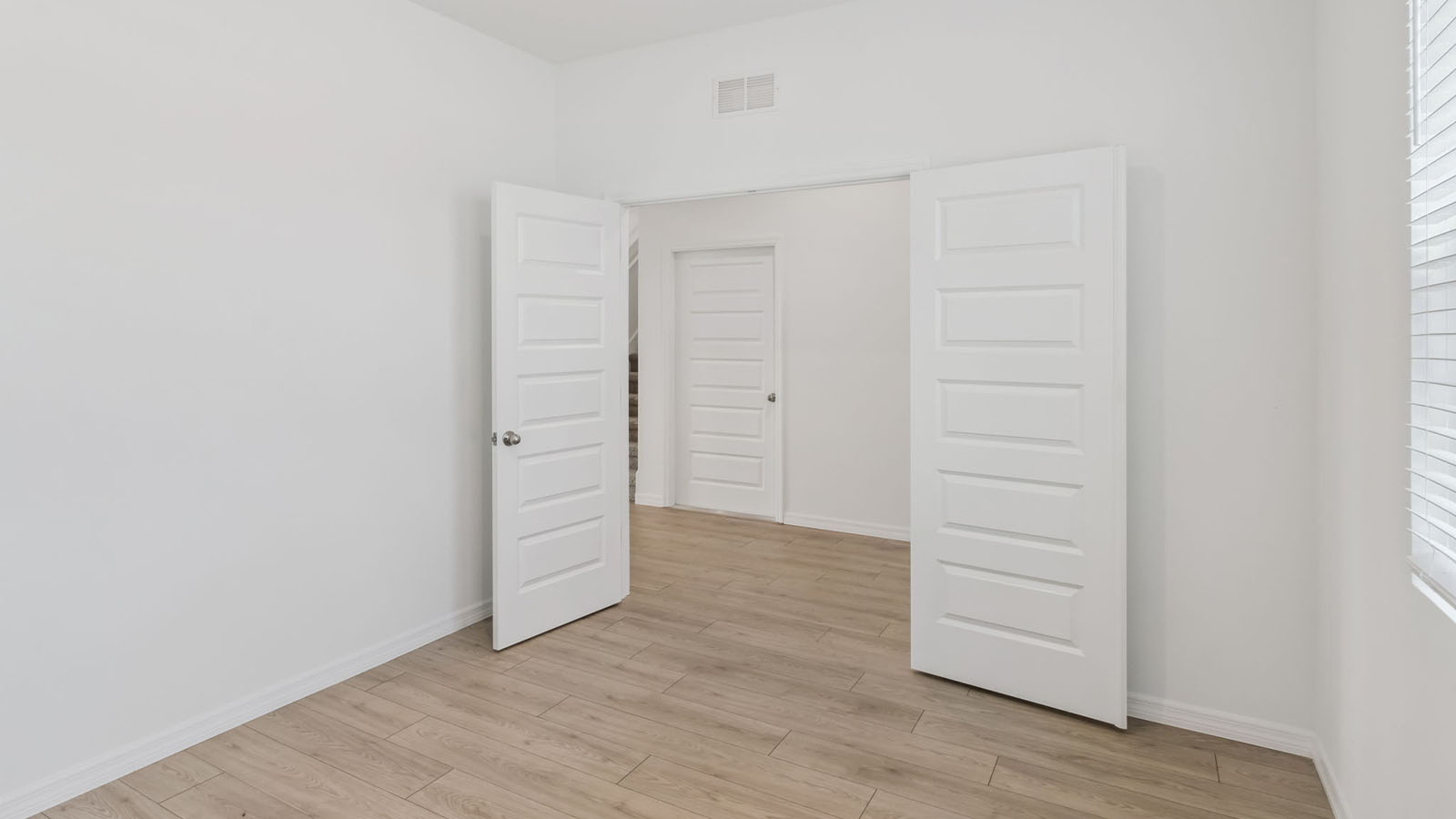 Flex room with french doors