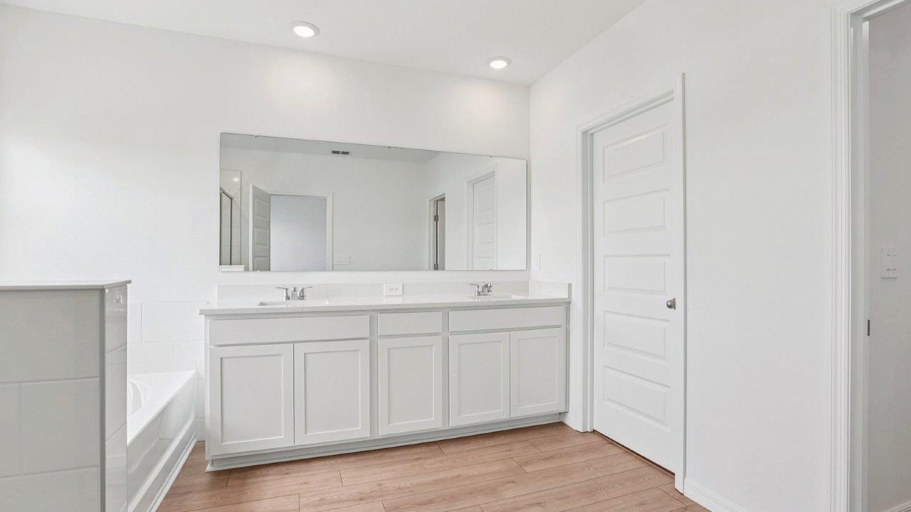 Primary bathroom with double sink