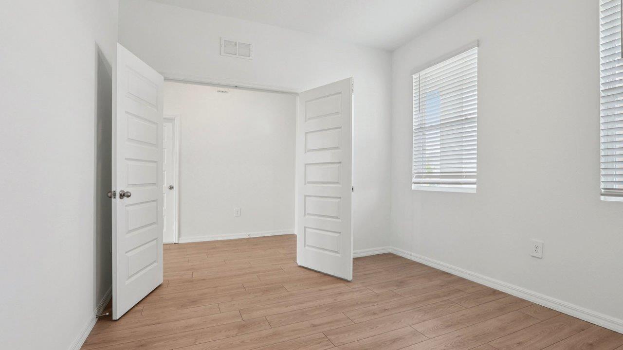 Flex room with revwood flooring