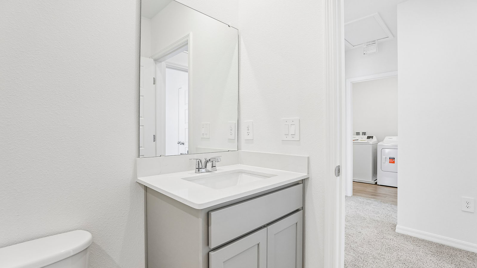 Guest bathroom with vanity