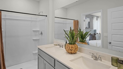 Primary bathroom with a walk in shower