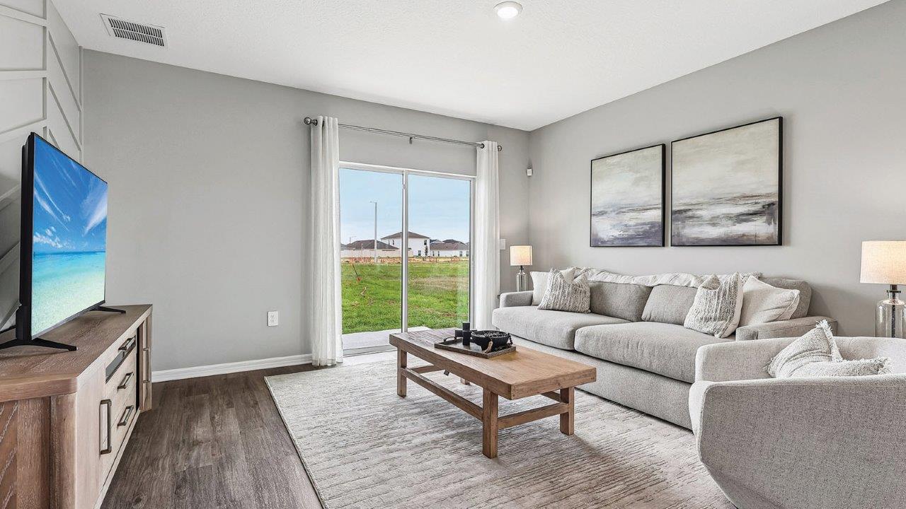 Living room decorated