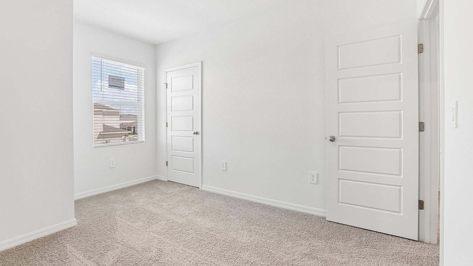Guest bedroom with built in closet