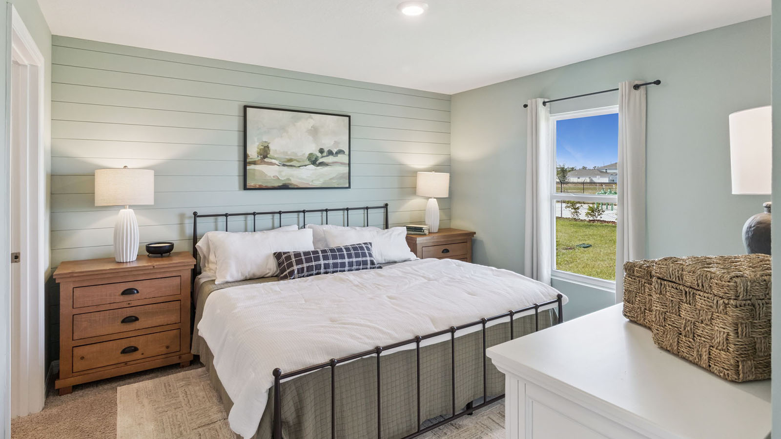 primary bedroom with LVP