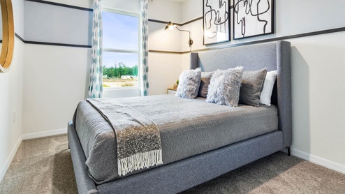 Guest bedroom with full size bed