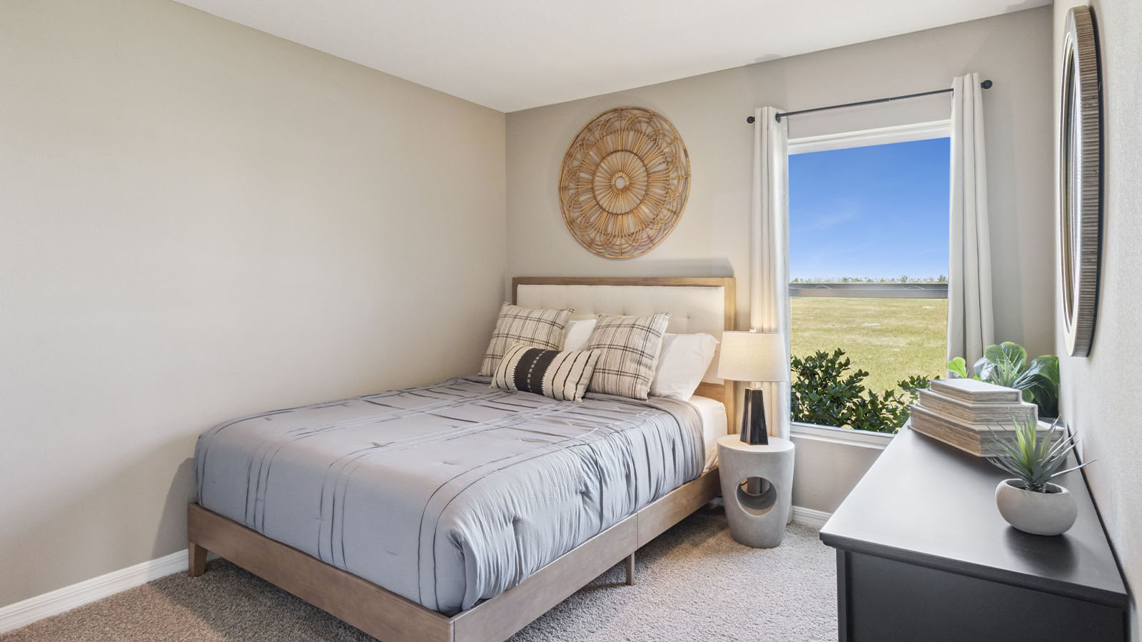 guest bedroom with full size bed