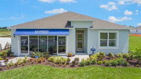 Exterior single family home with two car garage