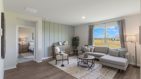 Living room area with open concept