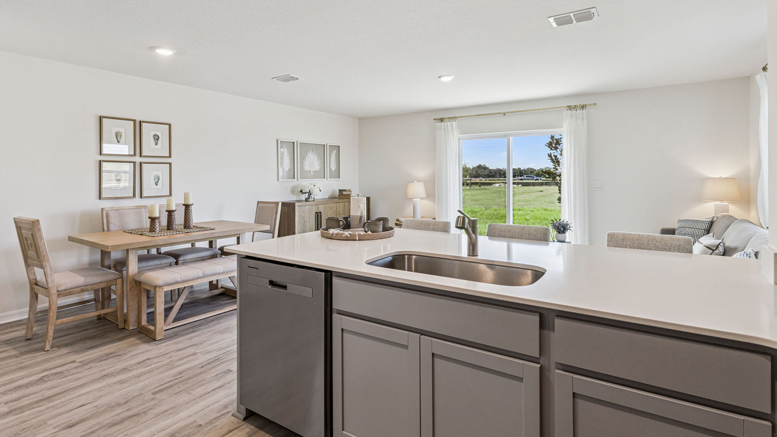 Kitchen with stainless steel appliances
