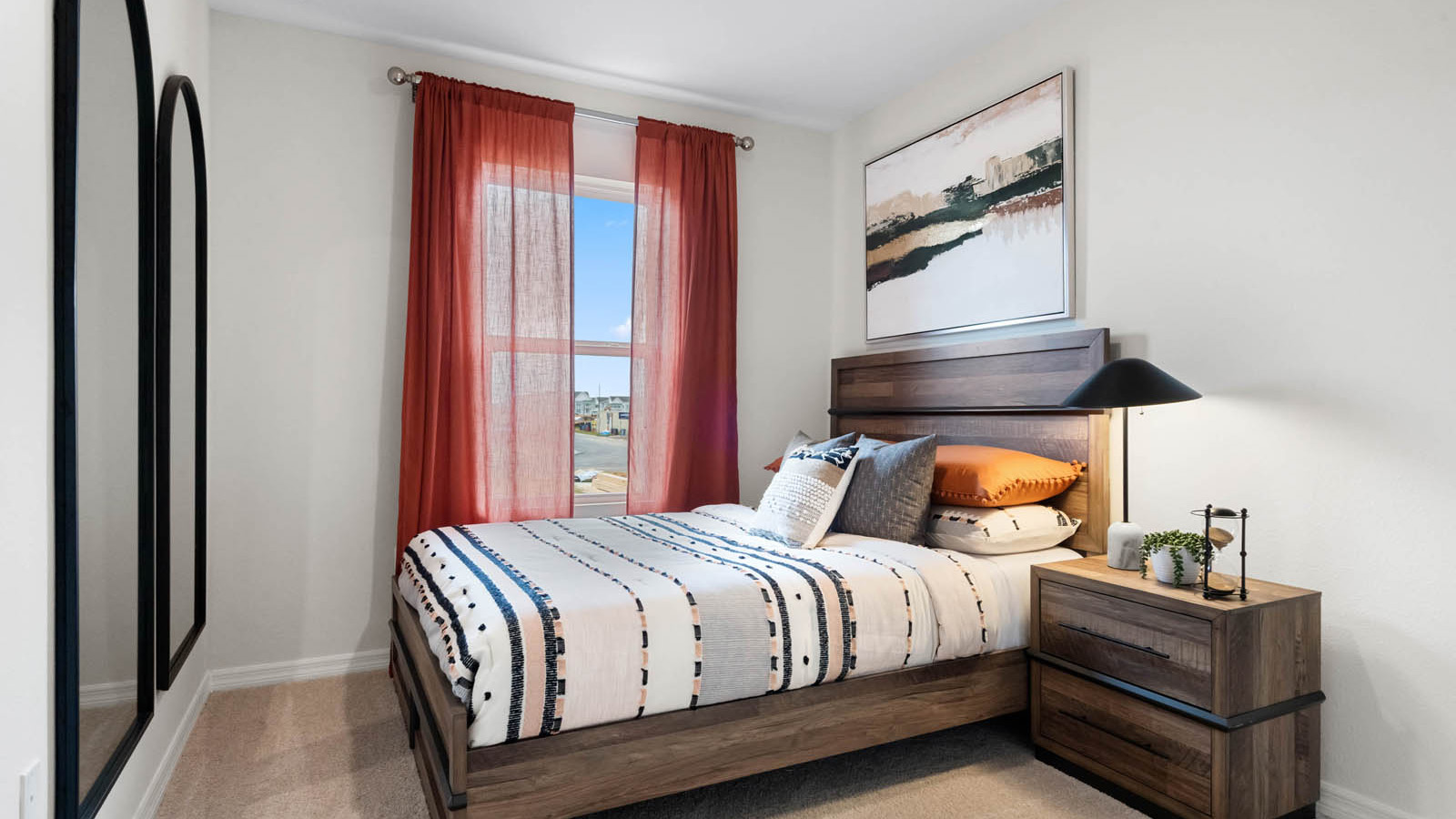 Guest bedroom with full size bed