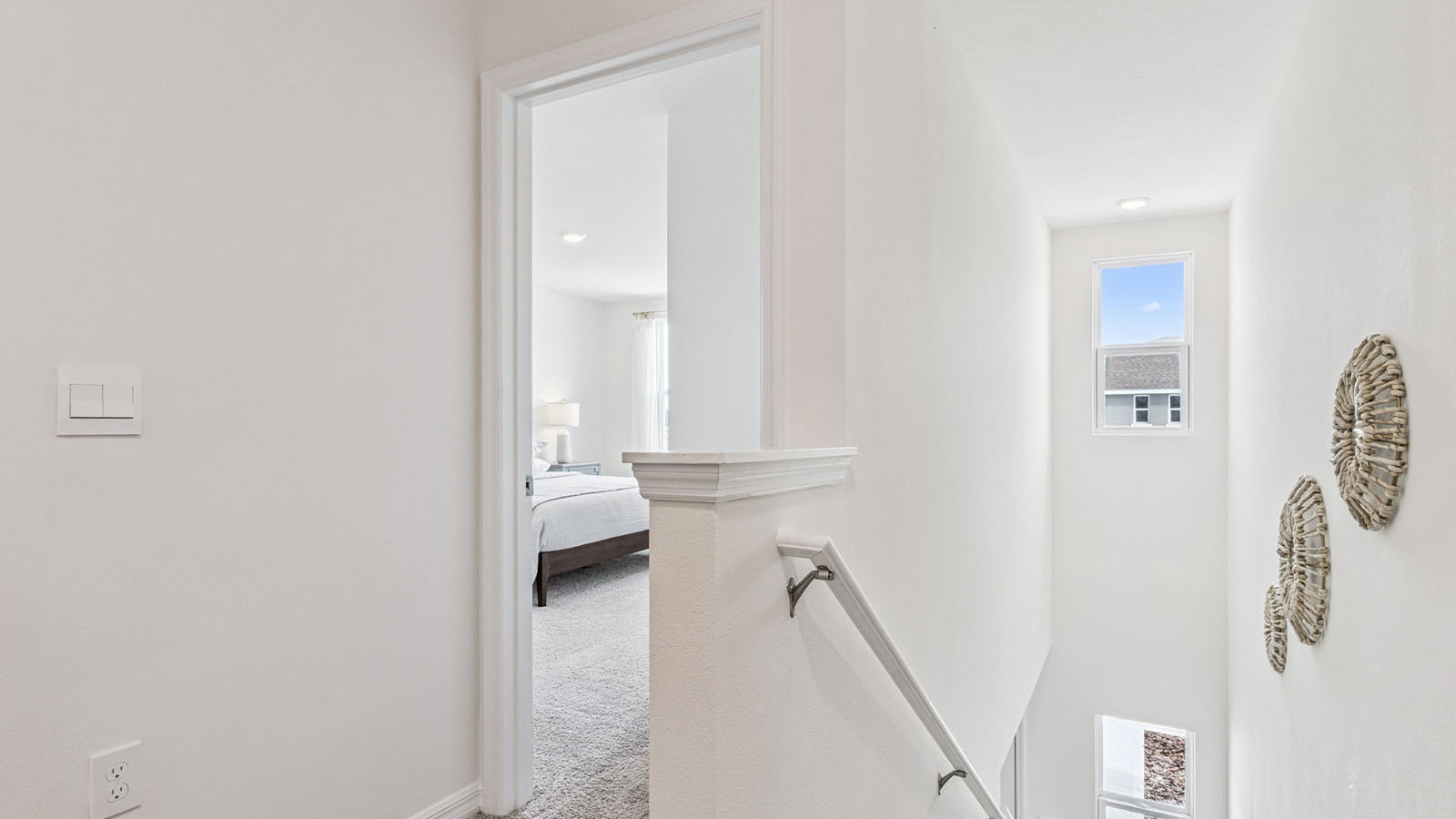 Upstairs leading to the master