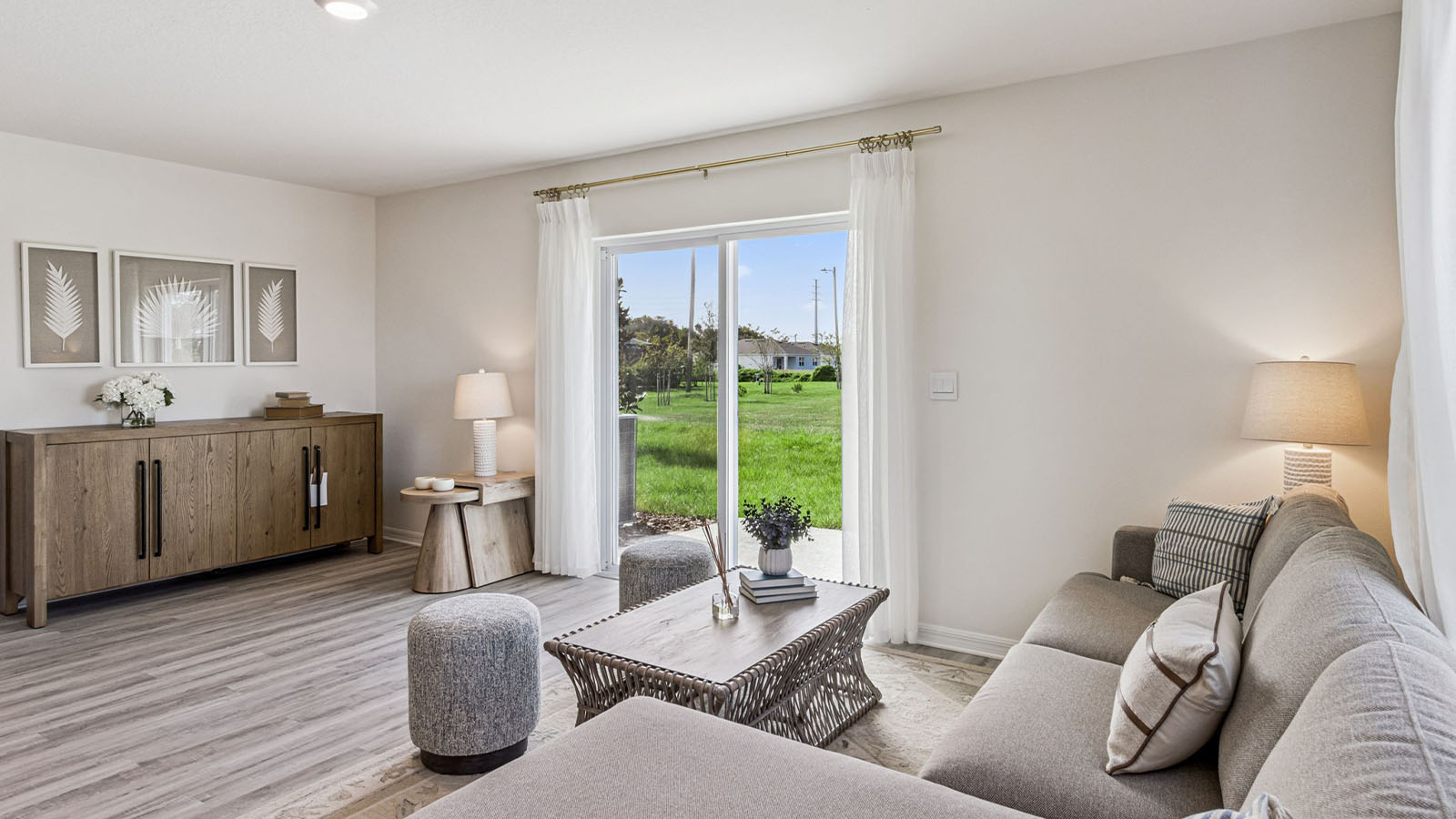Living Room with sliding glass door to patio