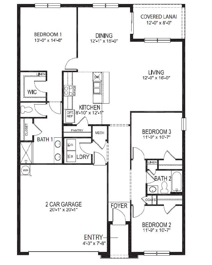 Interior drawing of floorplan