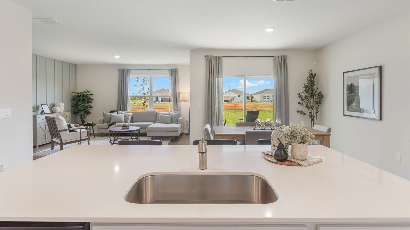 Kitchen with quartz countertops