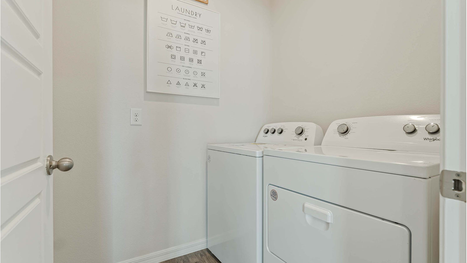 Laundry room with washer and dryer