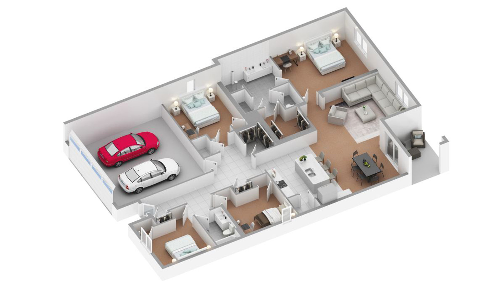 cali 3D staged floorplan